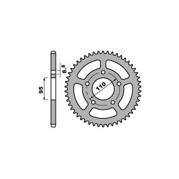 PBR zębatka tylna 486 50 cigiva 125 wsxt (łańc. 428) (made in italy)