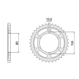 CHT zębatka tylna 488 40 kawasaki zx 10R (mod. 530)