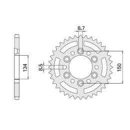 CHT zębatka tylna 489 48 (467-48) kawasaki kx/kxf `84-20 (JTR460.48)* (łańc. 520)