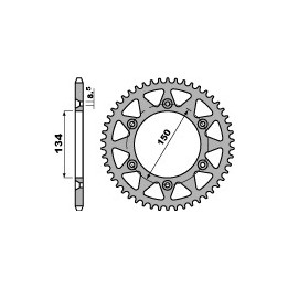 PBR zębatka tylna 489 49 C45 kawasaki kx/kxf (łańc. 520) (jtr 460.49) (made in italy)