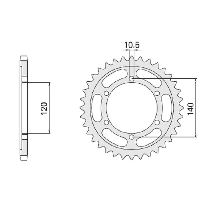 CHT zębatka tylna 498 43 (A4150499430) suzuki TL 1000 , kawasaki vn 800