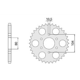 CHT zębatka tylna 501 38 kawaskai GPZ750 unitrak (501-38)