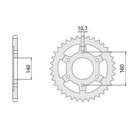 CHT zębatka tylna 502 45 (A4150502450) honda XR 350 , kawasaki gpx