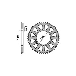 PBR zębatka tylna 504 43 C45 kawasaki ninja 250R 09-11 (łańc. 520) (JTR486.43) (made in italy)