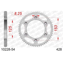 AFAM 2026/04 zębatka tylna 4547 54 honda XR 125L '03-'07 (JD19) (JTR1258.54) (łańc. 428)