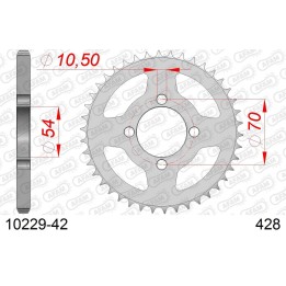 AFAM 2026/04 zębatka tylna 4304 42 honda cbr 125 '04-'10 (JC34/39) (JTR1206.42) (łańc. 428)