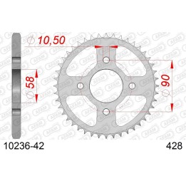 AFAM 2026/04 zębatka tylna 4669 42 honda cbr 125 11-17 (JTR1221.42) (łańc. 428) otwór na śrubę 10,5
