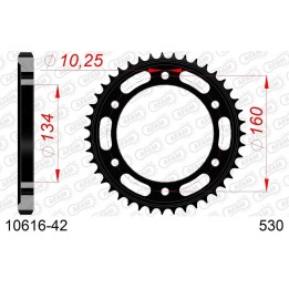 AFAM 2026/04 zębatka tylna 4399 42 honda cbr 1000RR '06-'16, cbr 900RR '00-'03 (JTR1306.42) (łańc. 530)