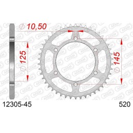 AFAM 2026/04 zębatka tylna 866 45 yamaha xt 660 r/x 04-14, xt 600Z 08-12 (JTR855.45) (łańc. 520)