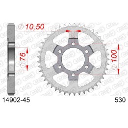 AFAM 2026/04 zębatka tylna 816 45 suzuki gsxr 1100, gsxr 750 (92-95) (JTR816.45) (łańc. 530)