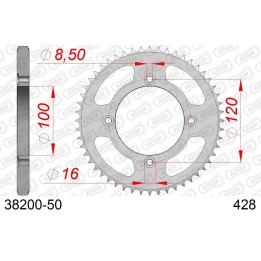AFAM 2026/04 zębatka tylna 4478 50 beta 125 rr/re '08-20' (JTR1140.50) (łańc. 428)