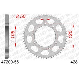 AFAM 2026/04 zębatka tylna 4413 56 yamaha xt 125X/SM '05-'09 (JTR1134.56) (łańc. 428)