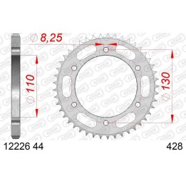 AFAM 2026/06 zębatka tylna 4372 44 yamaha ybr 250 '07-'11 (łańc. 428) (JTR1870.44)