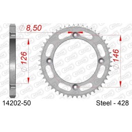 AFAM 2026/06 zębatka tylna 805 50 suzuki dr 125SM (08-10), TS125R '89-'96, TS125X '84-'91 (łańc. 428) (JTR805.50)