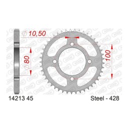AFAM 2026/06 zębatka tylna 4533 45 suzuki gz 125 maruder '98-'11 (łańc. 428) (JTR1794.45)