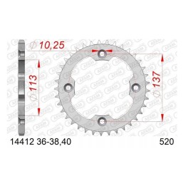 AFAM 2026/06 zębatka tylna 4509 36 suzuki ltr 450 '06-'10 (łańc. 520) (JTR1760.36)