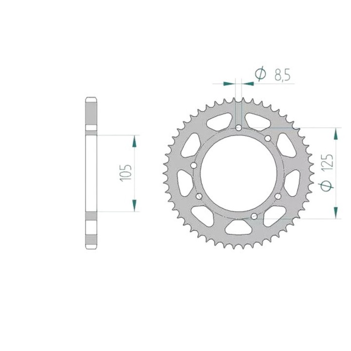 AFAM 2026/06 zębatka tylna 4413 51 yamaha xt 125X/SM '05-'09 (441351JT) (łańc. 428) (JTR1134.51)