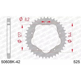 AFAM 2026/06 zębatka tylna 4320 42 ducati 848/916/996/1000/1100 (potrzebny adapter) (łańc. 525) (JTR752.42)