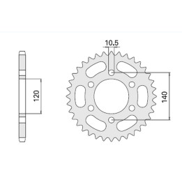 CHT zębatka tylna 5301 46 suzuki gsxr 600 98-00 5301 46 (498-46) (JTR498.46)