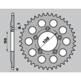 JR zębatka tylna 1026 38 ducati 750 paso '86-'90, 906 paso '90-'93