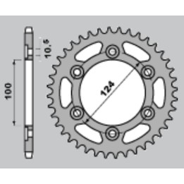 CHT zębatka tylna 1027 38 (735-38) ducati monster 750/900`96-02 (JTR735.38)