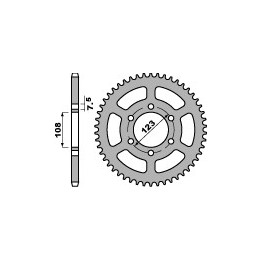 PBR zębatka tylna 707 49 C45 cagiva 50/80 (łańc. 428) (made in italy)