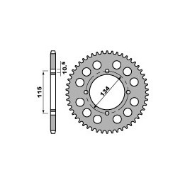 PBR zębatka tylna 711 48 C45 ducati 650 indiana 86-88 (łańc. 530) (made in italy)