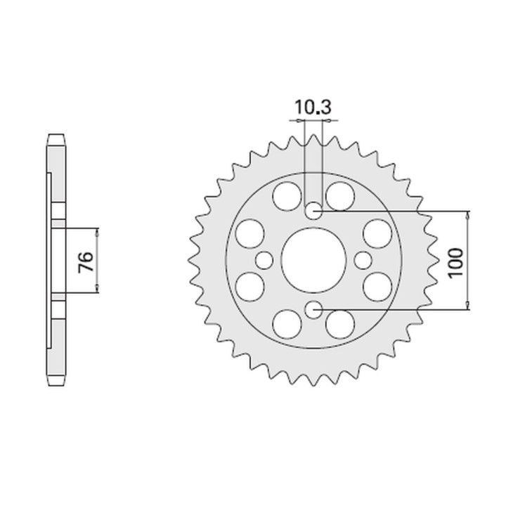 CHT zębatka tylna 803 47 suzuki rg 125 92-96 (2012-47) (łańc. 428)