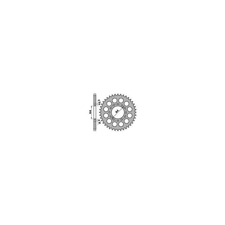 PBR zębatka tylna 811 40 C45 suzuki ltz 400 03-08 (JTR1826.40) (KSF400) (łańc. 520) (made in italy)