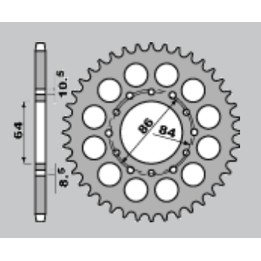 JR zębatka tylna 814 44 suzuki gsx 400 e '81-'83