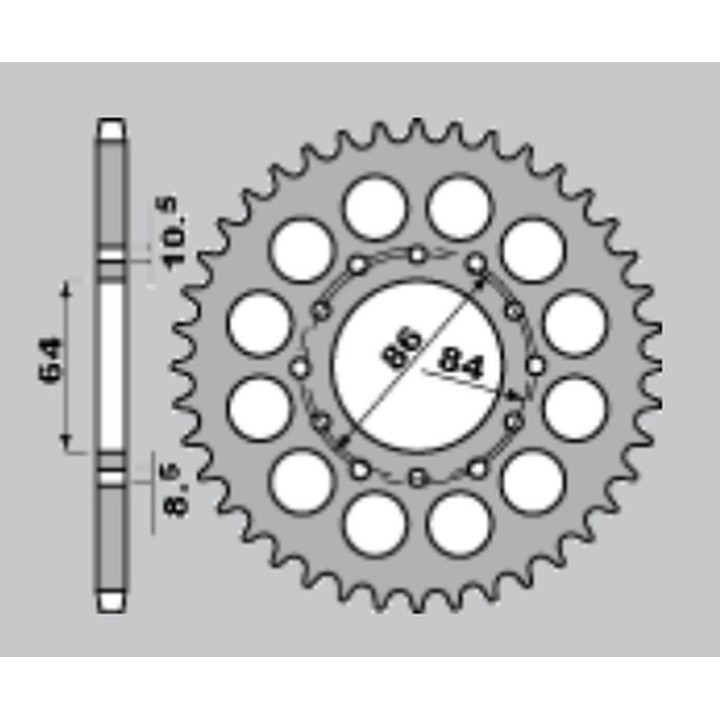 JR zębatka tylna 814 44 suzuki gsx 400 e '81-'83