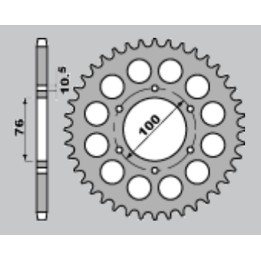 JR zębatka tylna 816 48 suzuki gsx 1100F '88-'96, gsx-r 1100 '89-'00, suzuki gs 550 '79-'88, gsx 750 '83-'03, fr 900RR '94-'00
