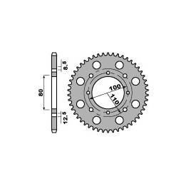 PBR zębatka tylna 819 46 C45 suzuki gsx 250 80-83 (łańc. 520) (made in italy)