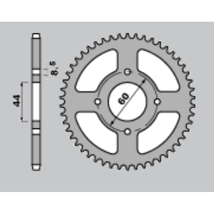 CHT zębatka tylna 832 38 (A4150832380) yamaha dt 80 MX