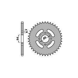 PBR zębatka tylna 838 45 f yamaha ybr 125 05-09 , junak 125 (łańc. 428) (JTR838.45) (made in italy)