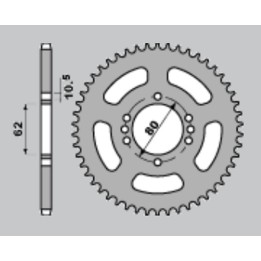 JR zębatka tylna 843 48 yamaha DT80LC