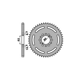 PBR zębatka tylna 845 46 f yamaha sr 250 91-00 (JTR845.46) (łańc. 520) (made in italy)