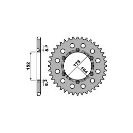 PBR zębatka tylna 856 51 C45 yamaha YZ/TT600/YZF 400 98 (łańc. 520) (JTR853.51) (made in italy)