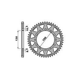 PBR zębatka tylna 860 48 C45 yamaha fzs 600 (98-03) (JTR859.48) (łańc. 530) (made in italy)