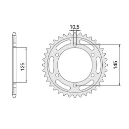 CHT zębatka tylna 865 44 yamaha fz 750 (865-44)