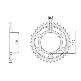 CHT zębatka tylna 869 43 yamaha tdm 850 96-98 (A4150867430) (867-43)