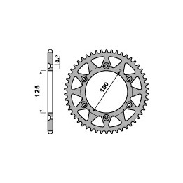 PBR zębatka tylna 899 45 C45 ktm SX/EXC/LC4 (łańc. 520) (JTR897.45) (made in italy)