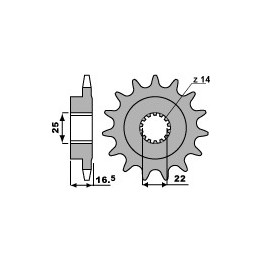 CHT zębatka tylna 2114 15 ducati 796/820/821/848/992/998/999 1000 1100 (JTF741.15) (łańc. 525)