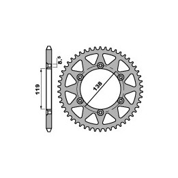 PBR zębatka tylna 213 50 C45 husaberg 92-99 (JTR1950.50) (łańc. 520) (made in italy)