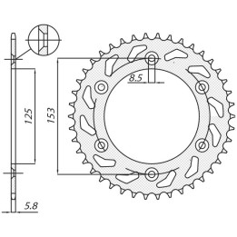 SUNSTAR zębatka tylna 289 48 honda cr/crf '83-'25 (JTR210.48) (łańc. 520) (28948JT)