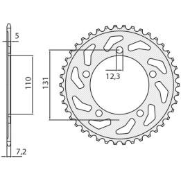 SUNSTAR zębatka tylna 4585 45 bmw s 1000 rr '12-'15 (JTR7.45) (łańc. 525) (458545JT)