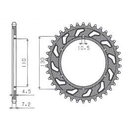SUNSTAR zębatka tylna 4385 46 yamaha xtz 700 tenere '19-'26, R6 '06-'20, MT09 '14-'19, suzuki gsxr 750 '11-'19, gsxr 1000 '17-'…