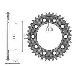 SUNSTAR zębatka tylna 4357 41 honda VT750C '98-'07, cbf 500 '04-'08 (PC39) (JTR1304.41) (łańc. 525) (435741JT)