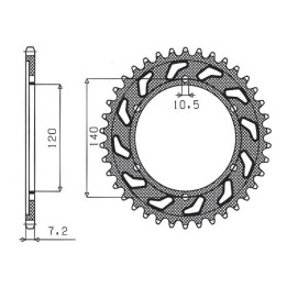 SUNSTAR zębatka tylna 5301 46 suzuki gsxr 600 (98-00) (JTR498.46) (łańc. 525) (530146JT)