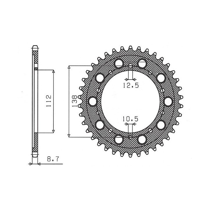 SUNSTAR zębatka tylna 4448 39 / 408 39 honda cb 1300 '03-'13, cb 1100 '13-'14 (SC54) (JTR1871.39) (JTR302.39) (łańc. 530) (4083…